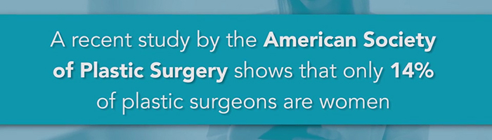 Female plastic surgeon percentages.