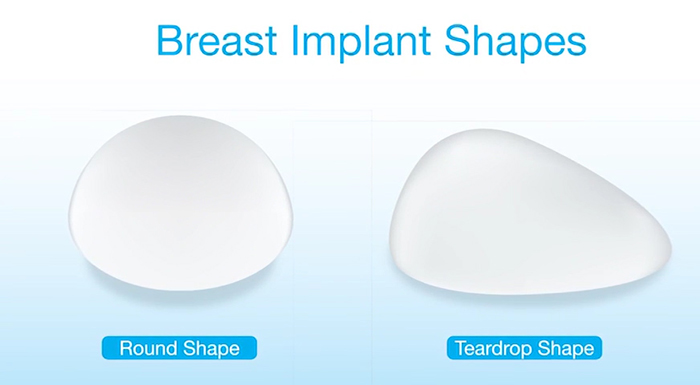 Breast implant shapes.