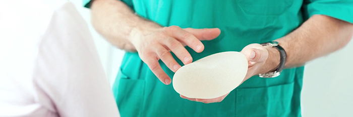 Breast implant consultation process.