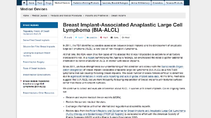 BIA- ALCL from the FDA.