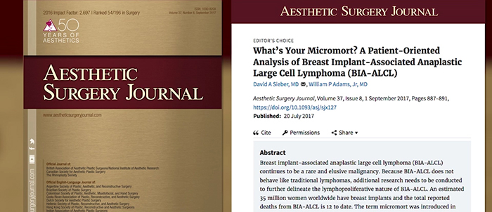 Breast implant-associated ALCL death risk.