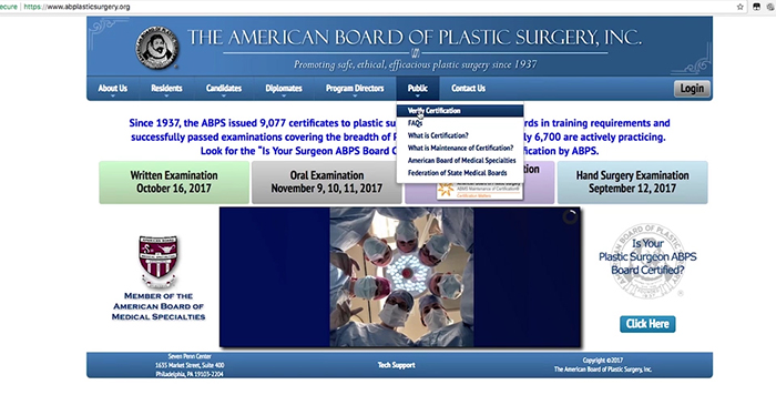 American board of plastic surgery - non red flags.