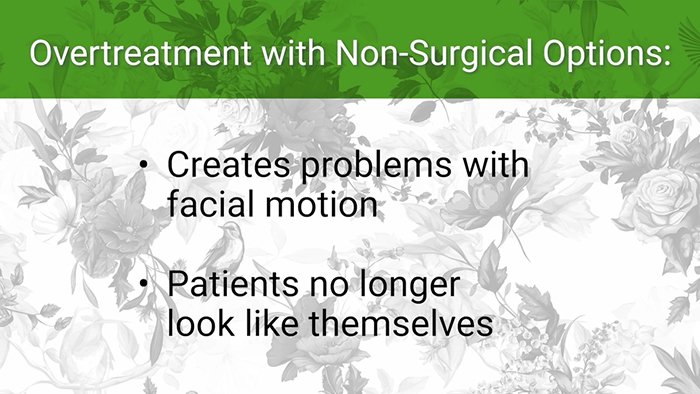 Problems with non-surgical facelift modalities.