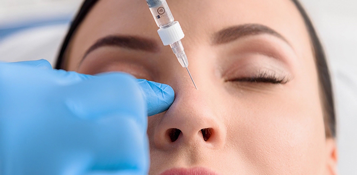Fillers in a non-surgical rhinoplasty.